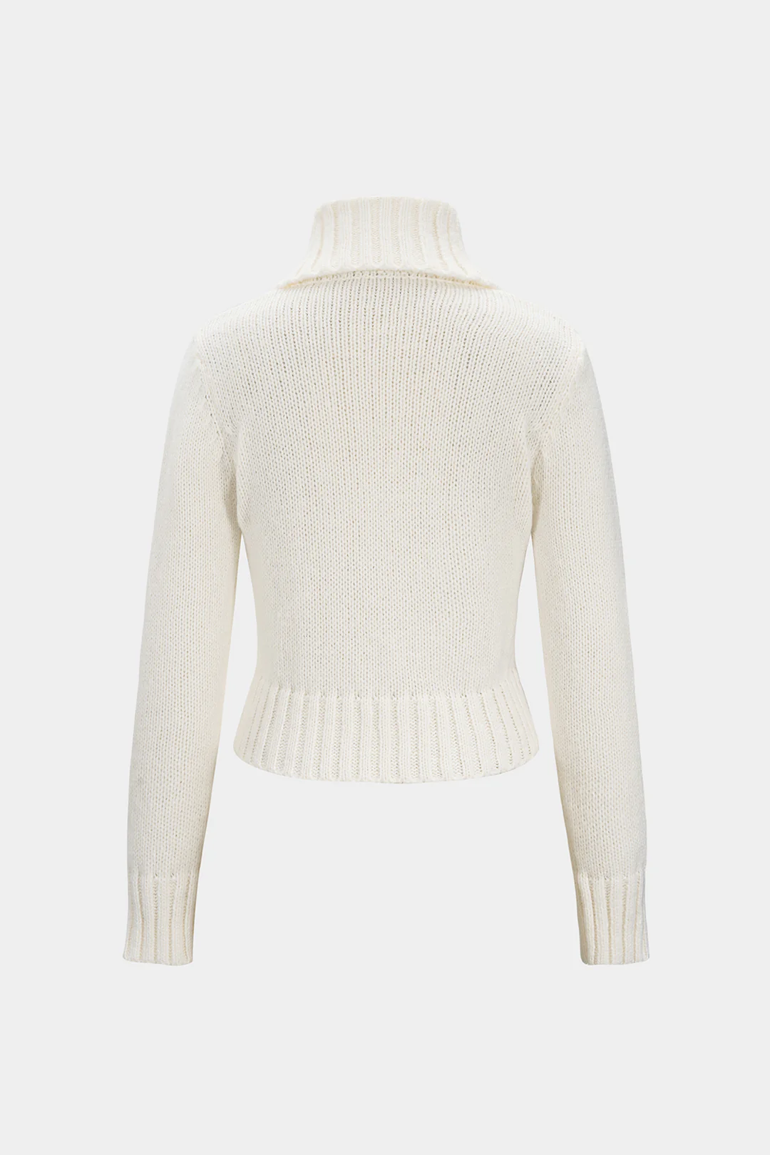 Knit Double Breasted Zipper Cardigan - Flockneti