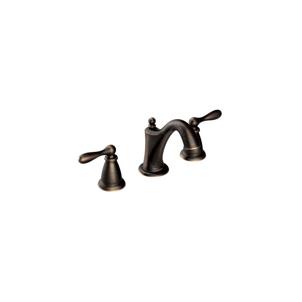 Moen Caldwell Bathroom Lavatory Faucet Bronze 2 Handle High Arc - Flockneti