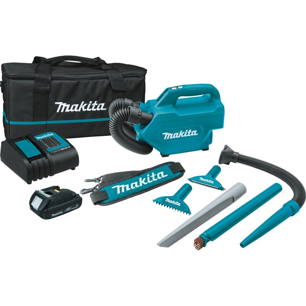 Makita 18V LXT Lithium-Ion Compact Handheld Canister Vacuum Kit (1.5Ah) - Flockneti