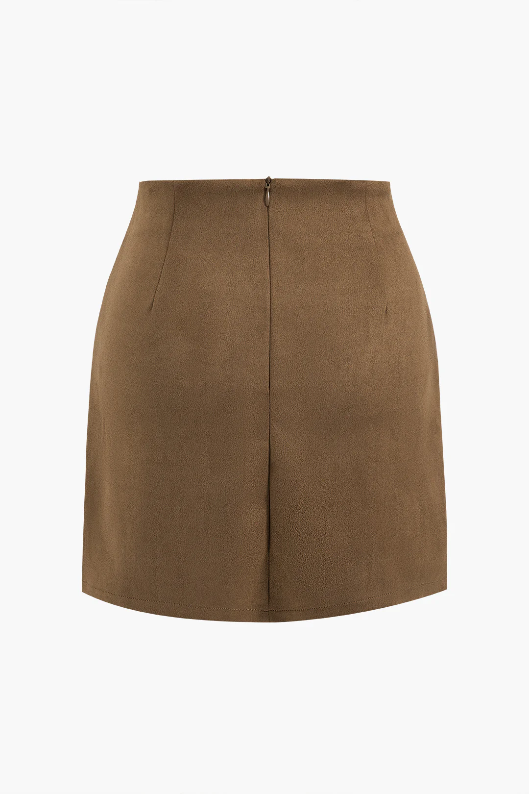 Linen Button Patchwork Pleated Skirt - Flockneti