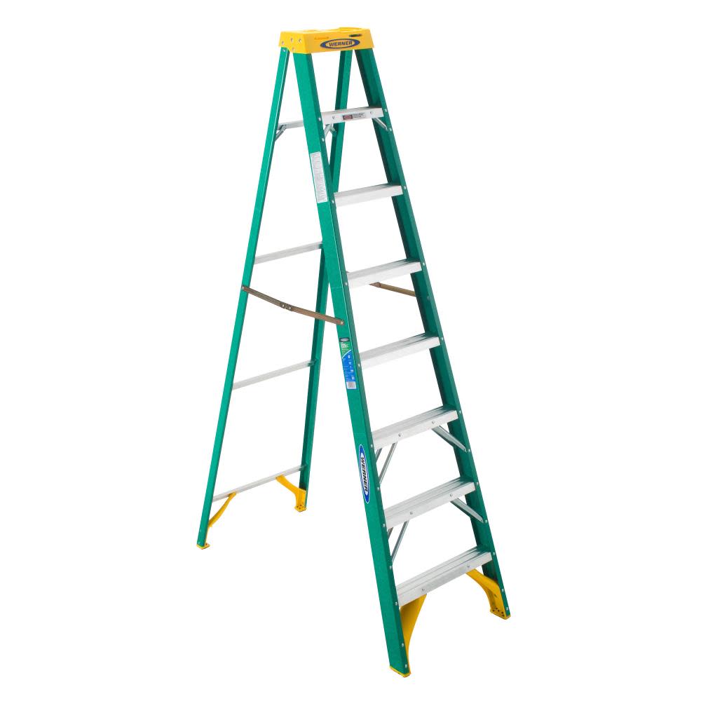 Werner 8 Ft. Type II Fiberglass Step Ladder - Flockneti