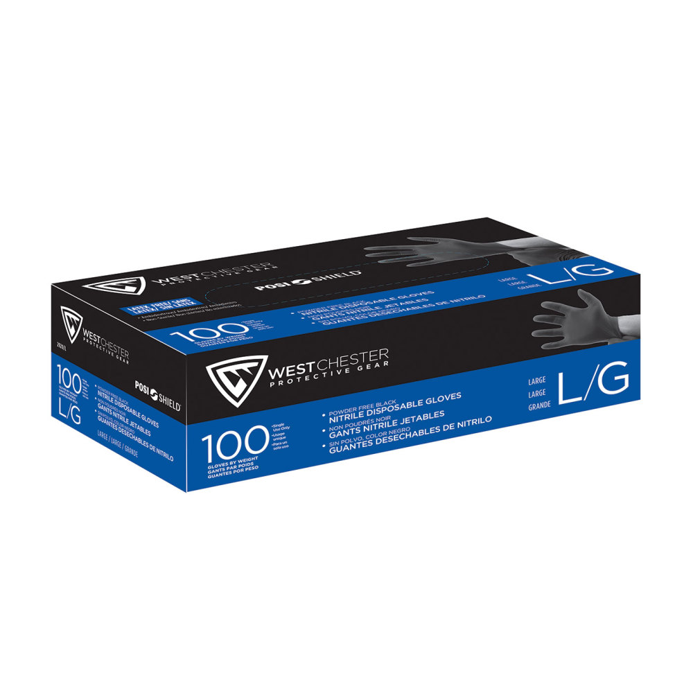 Protective Industrial Products Disposable Gloves Black Westchester Ambi-dex Turbo 5 Mil XL Box of 100 - Flockneti