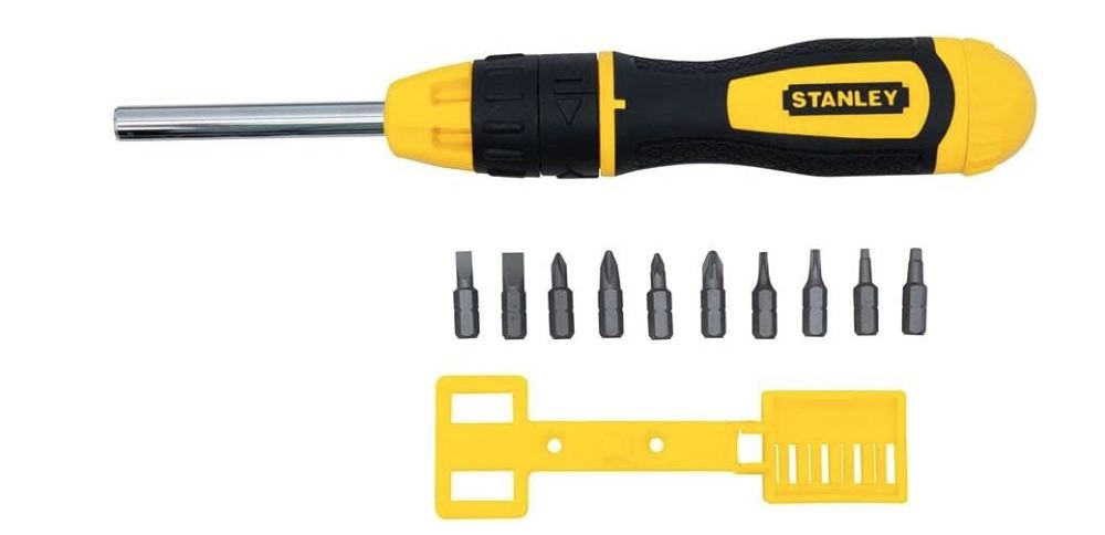 Stanley Multi-Bit Multi-Position Ratcheting Screwdriver Set - Flockneti
