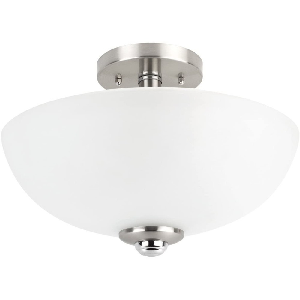 Globe Electric Hudson Ceiling Light Brushed Nickel 60W E26 - Flockneti