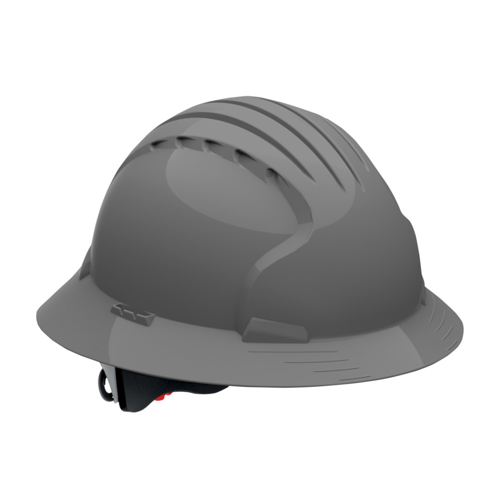 Protective Industrial Products Evolution Deluxe 6161 Hard Hat Gray Full Brim - Flockneti