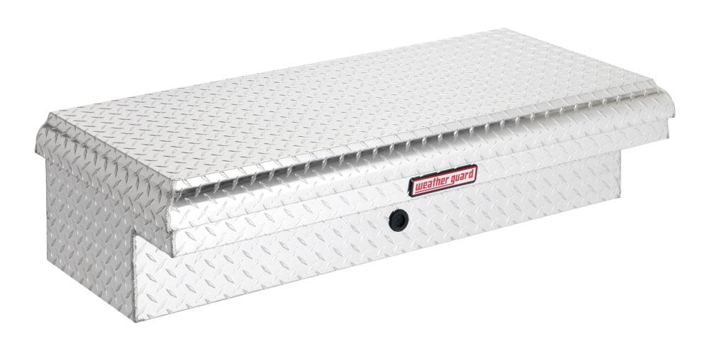 Weather Guard 44.25-in x 19.25-in x 11.75-in Silver Aluminum Universal Truck Tool Box - Flockneti