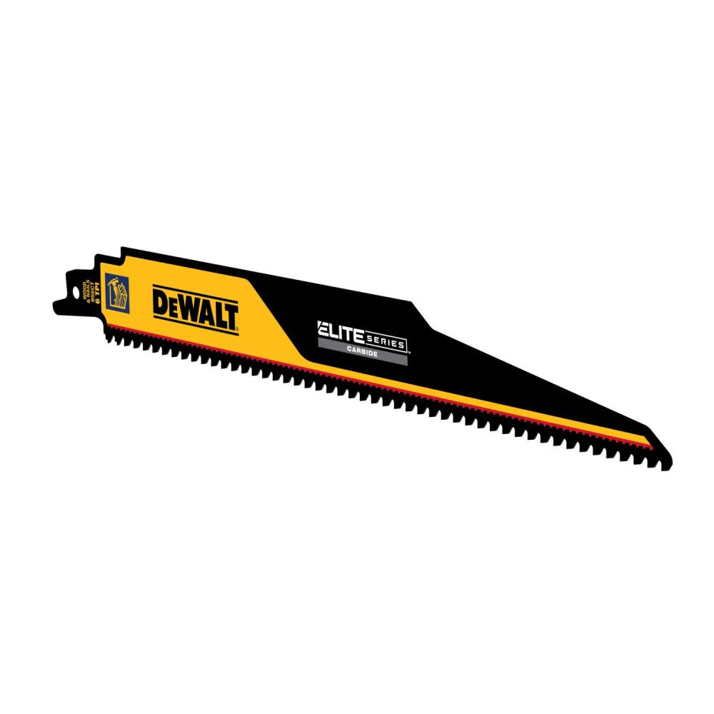 DEWALT ELITE SERIES Reciprocating Saw Blade 1pk Carbide Tipped 9″ 6 TPI Demolition - Flockneti