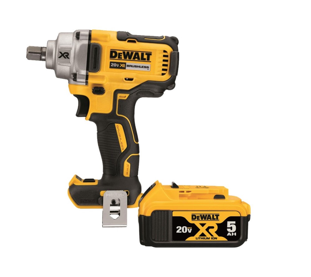 DEWALT 20V MAX XR 1/2″ Impact Wrench with 20V Max 5Ah Battery - Flockneti