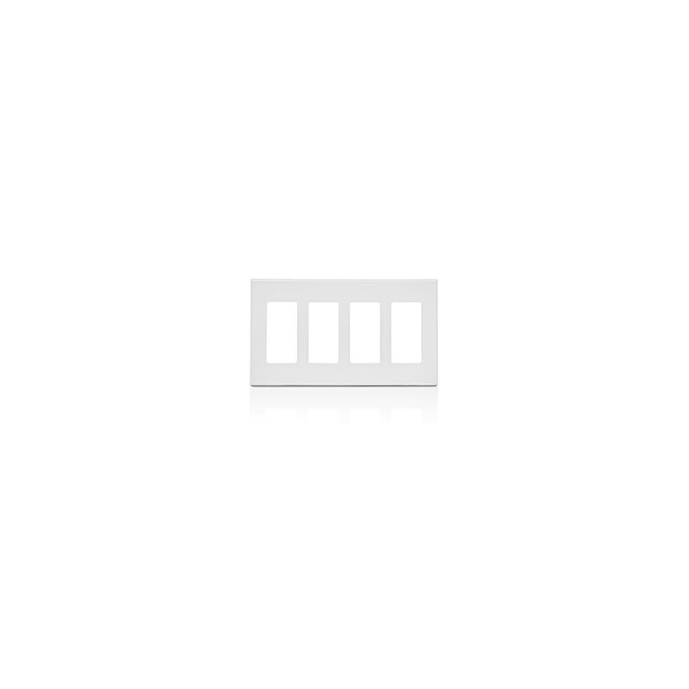 Leviton 4 Gang Decora Plus Rocker Screwless Wallplate - Flockneti