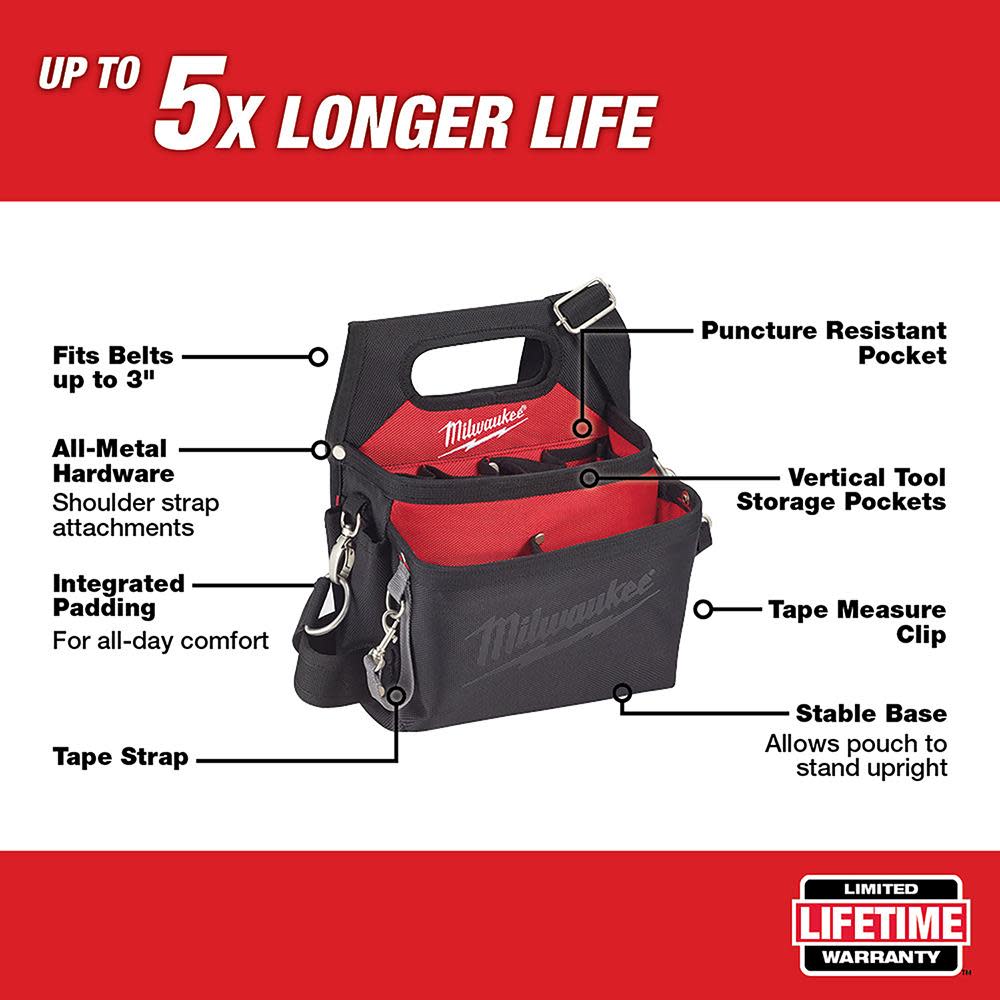 Milwaukee Electricians Work Pouch with Quick Adjust Belt - Flockneti