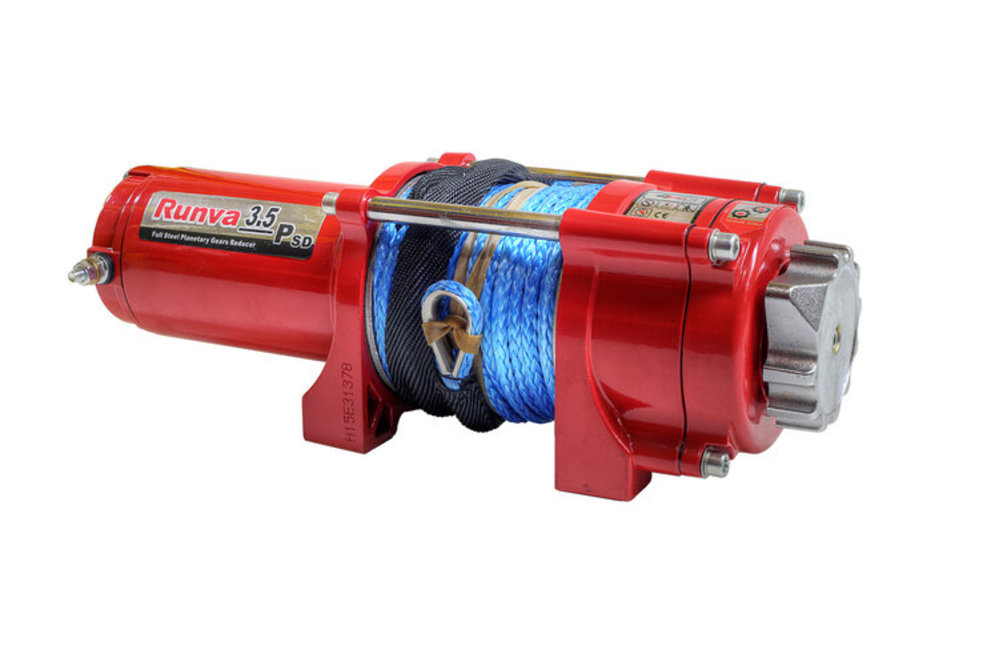 DK2 Runva ATV UTV Winch 12v 3500lb Super Deluxe with Synthetic Rope - Flockneti