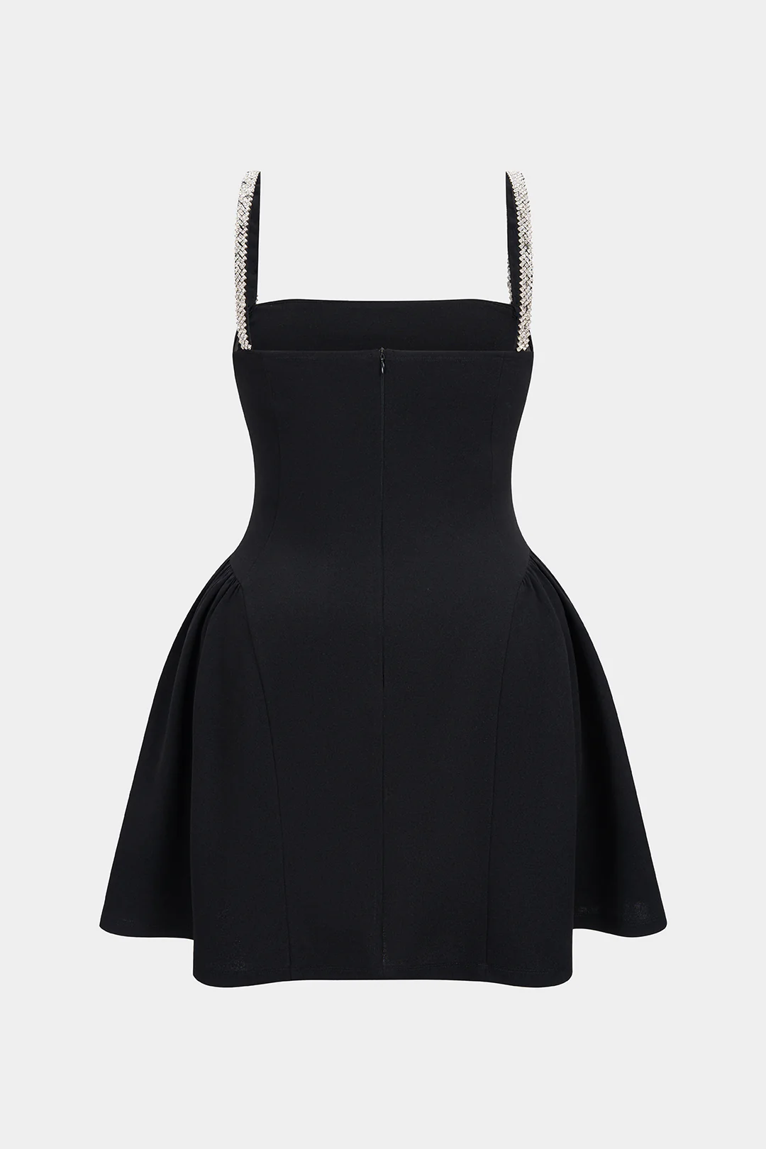 Plus Size Chain Square Neck Sleeveless Mini Dress - Flockneti