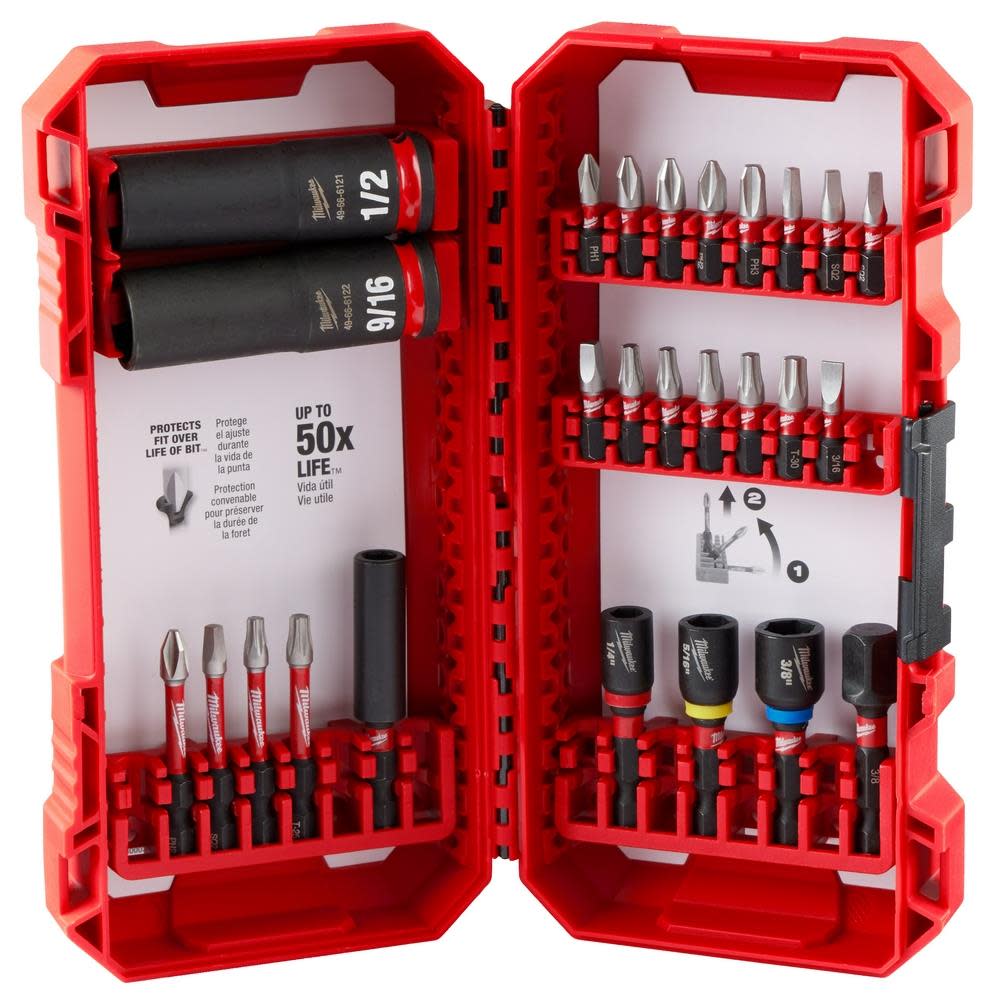 Milwaukee SHOCKWAVE Impact Duty Drive and Fasten Set  26PC - Flockneti