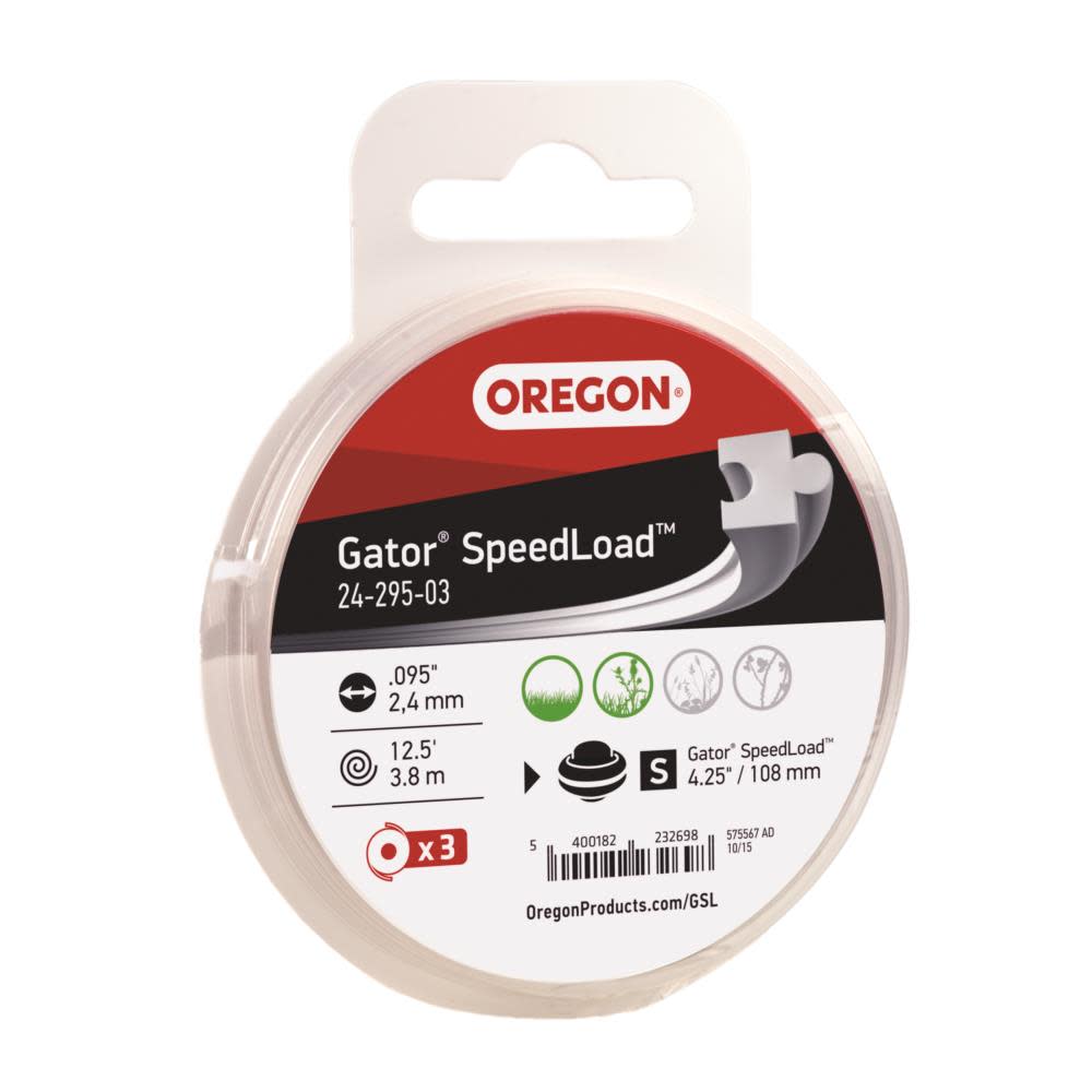 Oregon Gator SpeedLoad .095″ Small Diameter Trimmer Line Discs 3-Pack - Flockneti