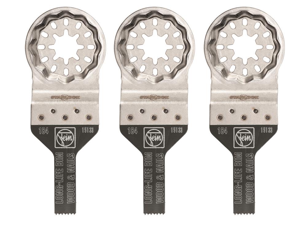Fein StarLock E-Cut 184 Long-Life Saw Blade with Bi Metal Teeth for All Woods Plasterboard and Plastic Materials - Flockneti