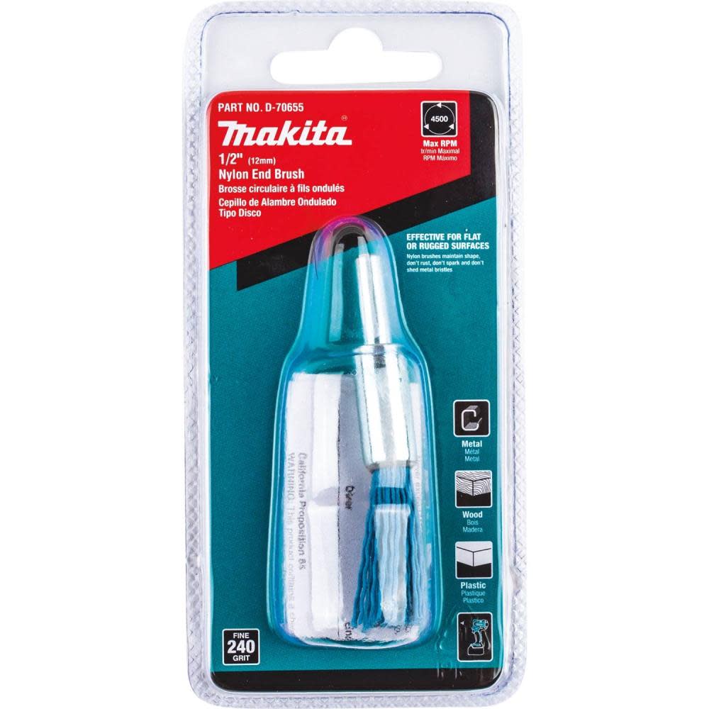 Makita 1/2″ Nylon End Brush Fine 240 Grit - Flockneti