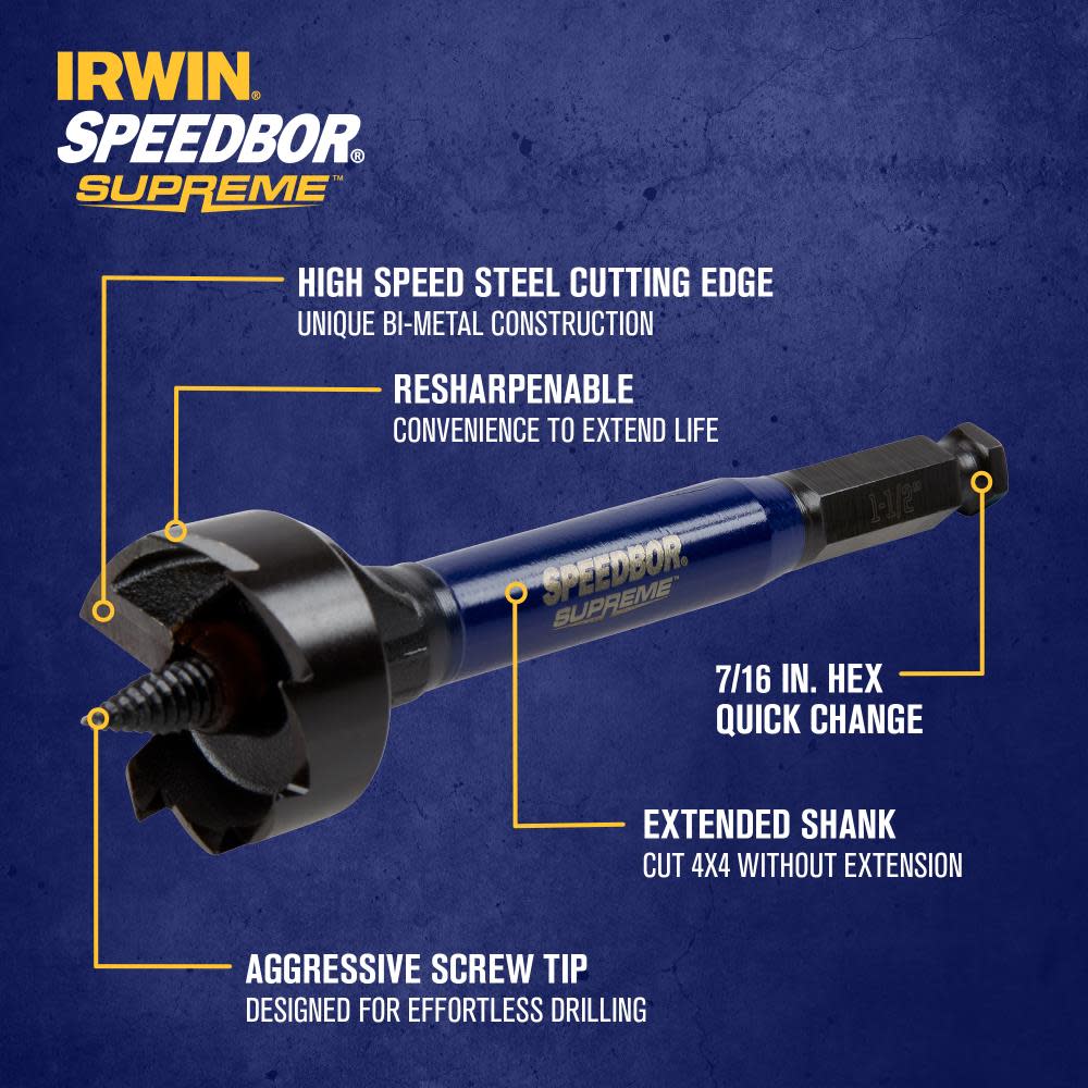 Irwin SPEEDBOR SUPREME SP Self Feed Bit 1 3/4″ - Flockneti