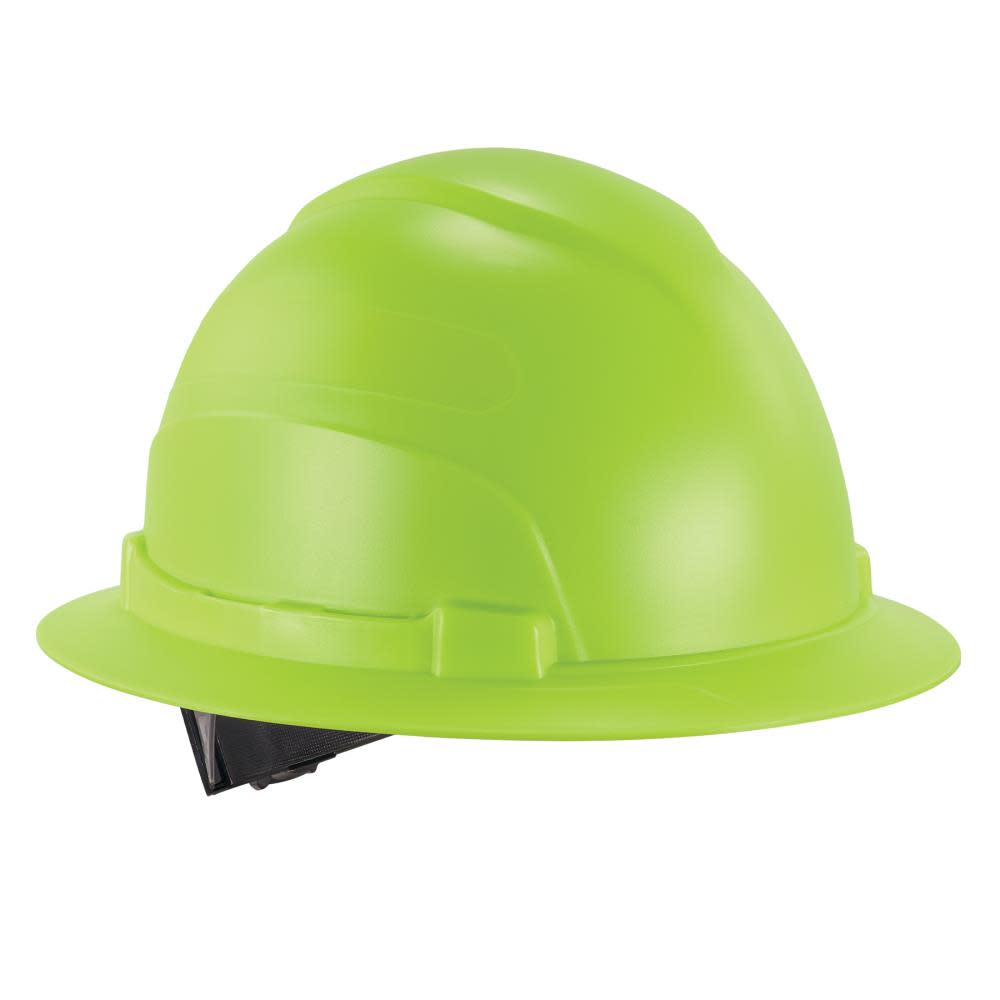 Ergodyne Skullerz 8969 Lime Lightweight Full Brim Hard Hat Class E - Flockneti