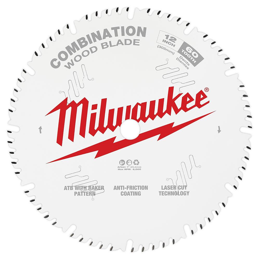 Milwaukee 12 in. 60T Combination Circular Saw Blade - Flockneti