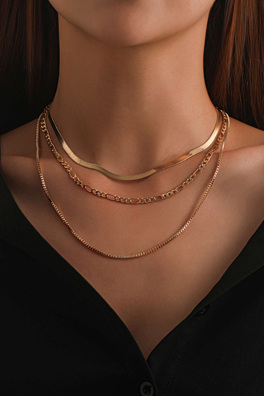 Triple-layered Cuban Chain Necklace - Flockneti