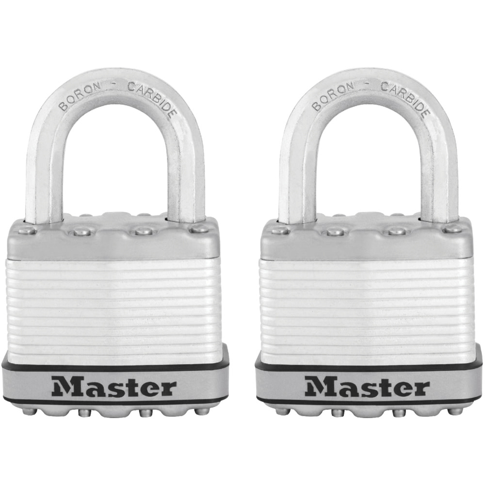 Master Lock Padlock 2″ Steel Keyed Alike Dual Ball Bearing 2pk - Flockneti