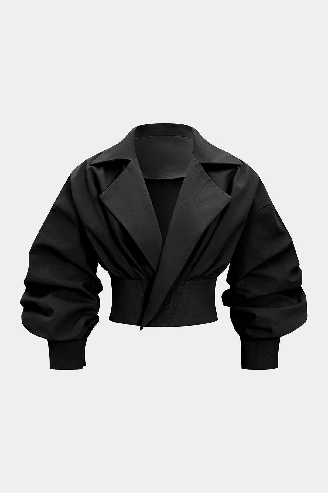 Ruched V-Neck Jacket - Flockneti