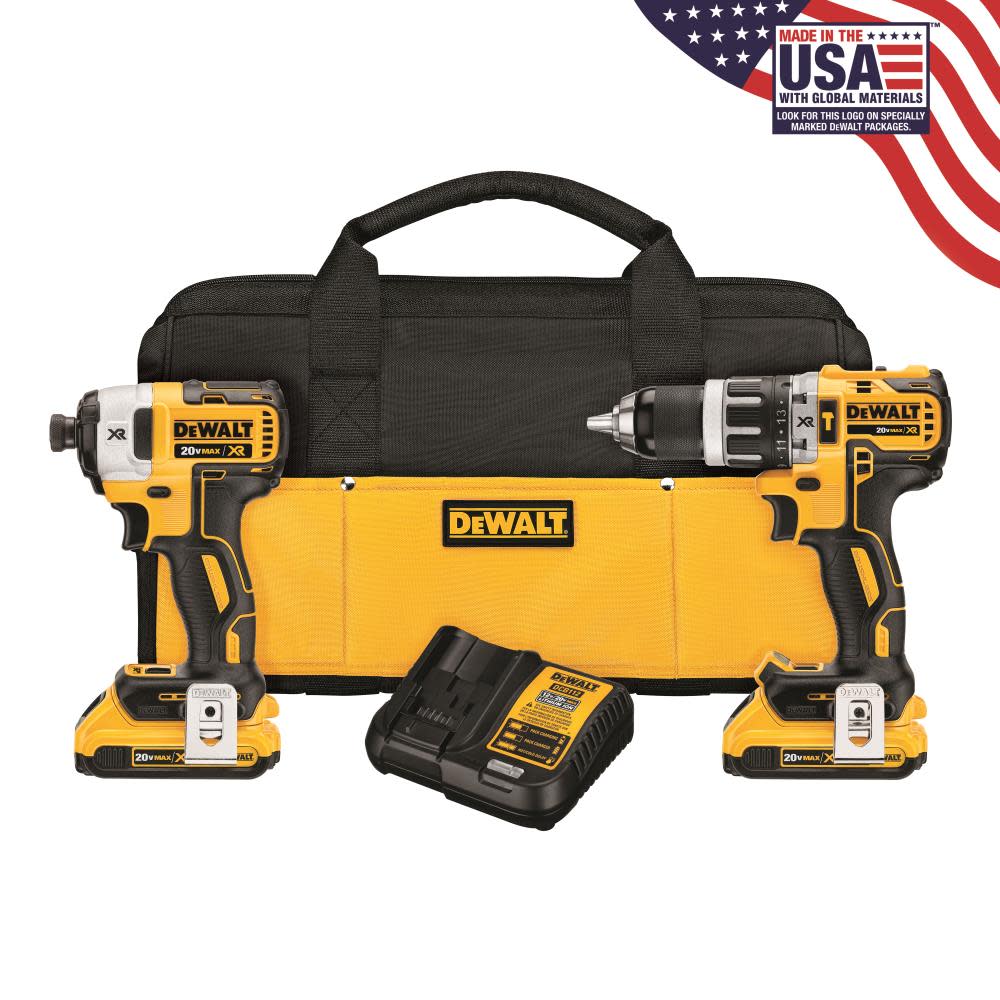 DEWALT 20V MAX XR Hammer Drill & Impact Driver Combo Kit - Flockneti
