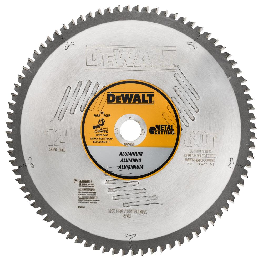 DEWALT 12 In. 80T Aluminum Thin Plate Metal Cutting - Flockneti