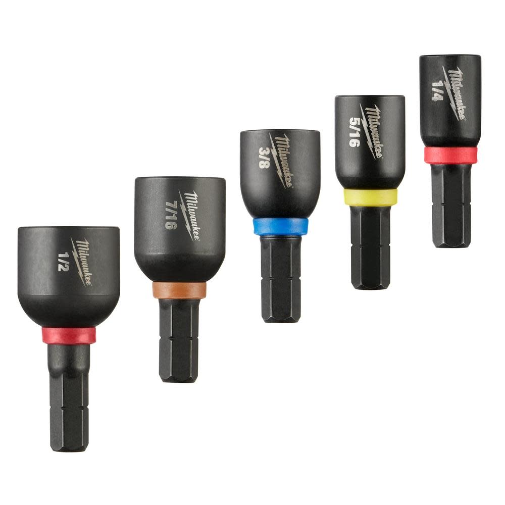 Milwaukee SHOCKWAVE Impact Duty Insert Magnetic Nut Driver Set 5PC - Flockneti