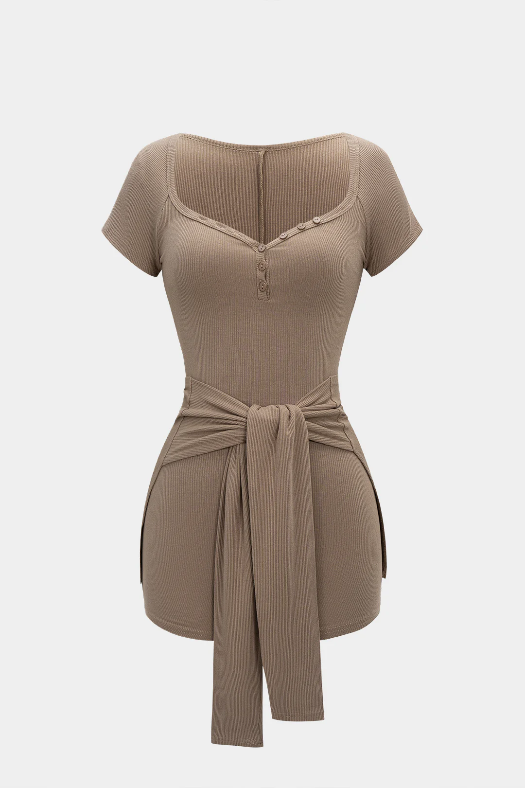 Strappy V-Neck Long Sleeve Romper - Flockneti
