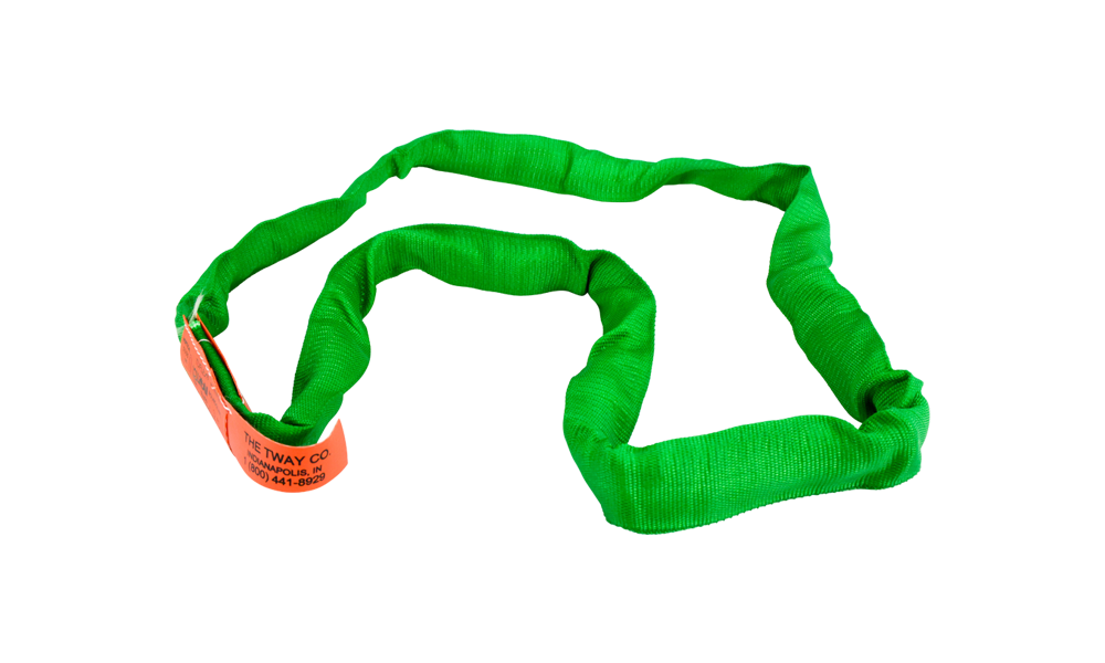 Lift-All 6 Ft. Green Endless Tuflux Poly Roundsling - Flockneti