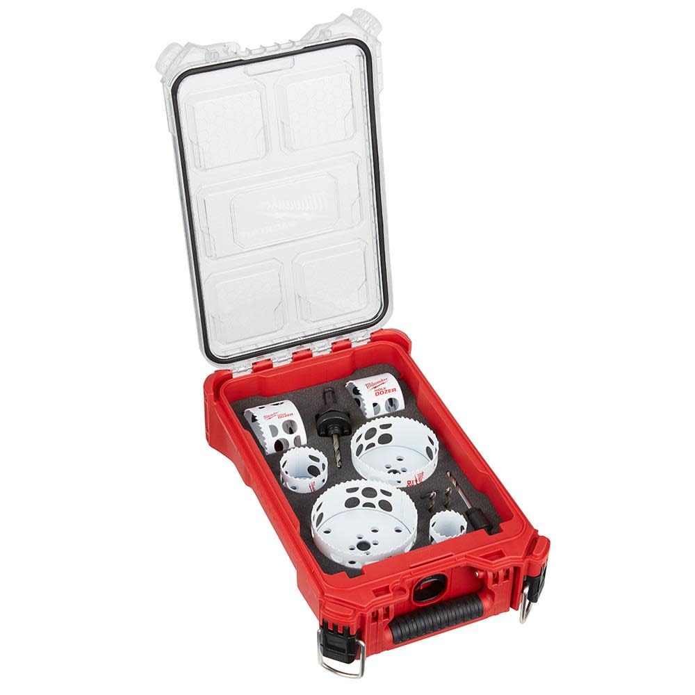 Milwaukee HOLE DOZER Bi-Metal Hole Saw Kit with PACKOUT Compact Organizer – 10PC - Flockneti