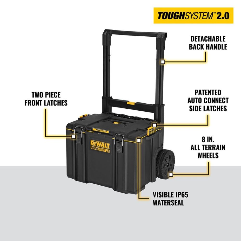 DEWALT TOUGHSYSTEM 2.0 Rolling Tool Box Mobile Storage DS450 - Flockneti