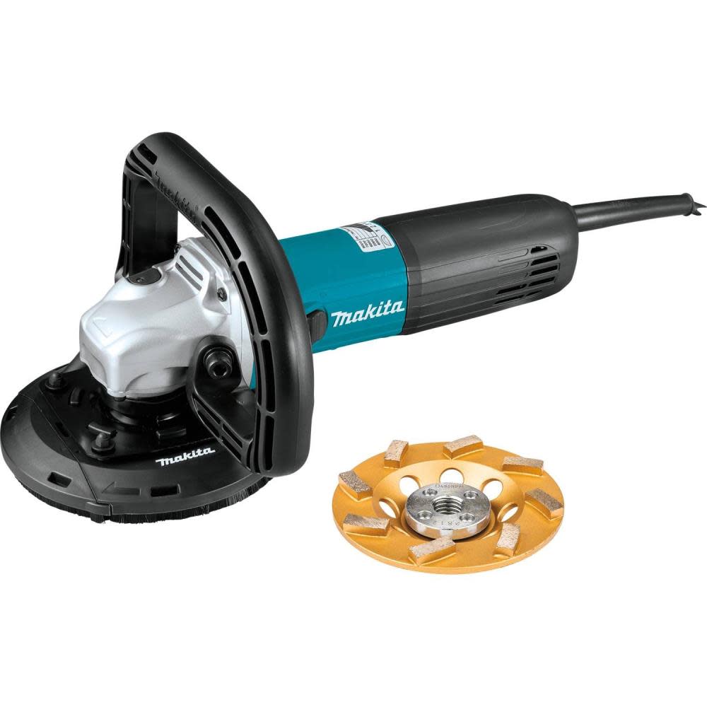 Makita 5″ Concrete Planer with Dust Extraction Shroud & Diamond Cup Wheel - Flockneti
