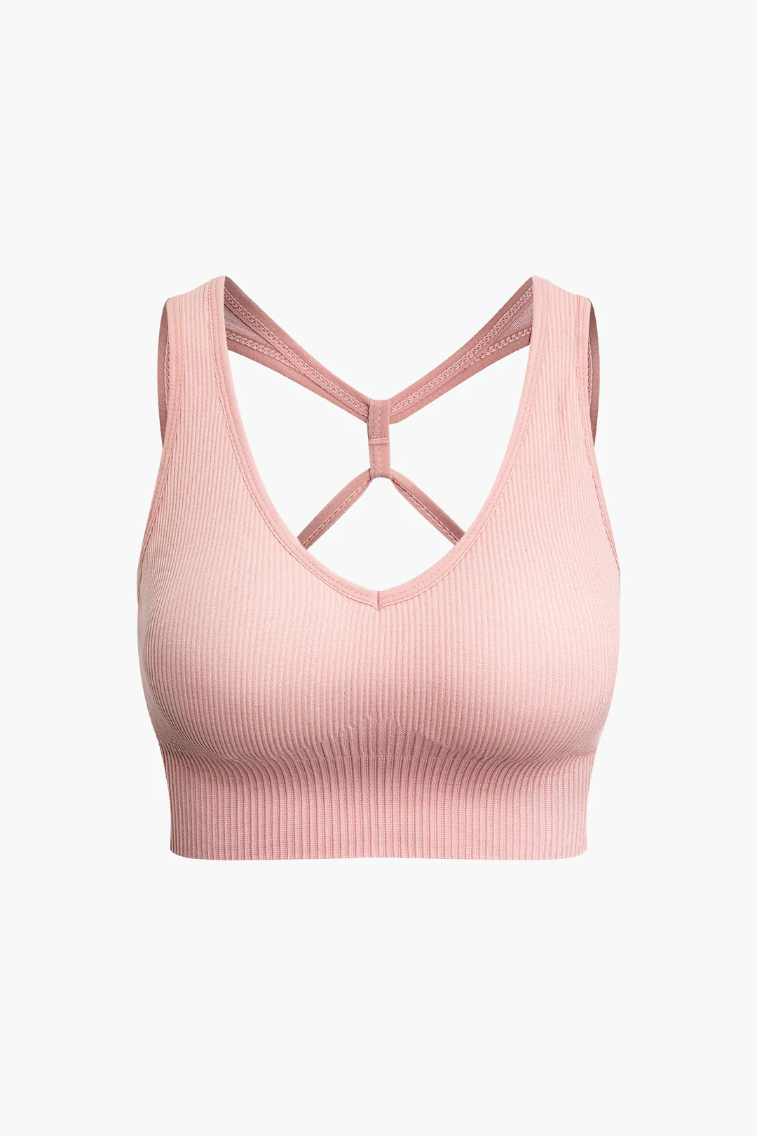 Ribbed Backless Sports Bra - Flockneti