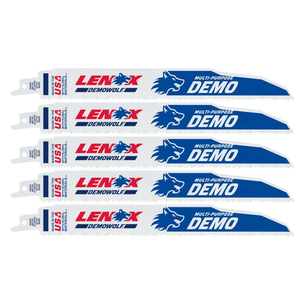 Lenox 9″ 10 TPI DEMOWOLF Reciprocating Saw Blade 5pk - Flockneti