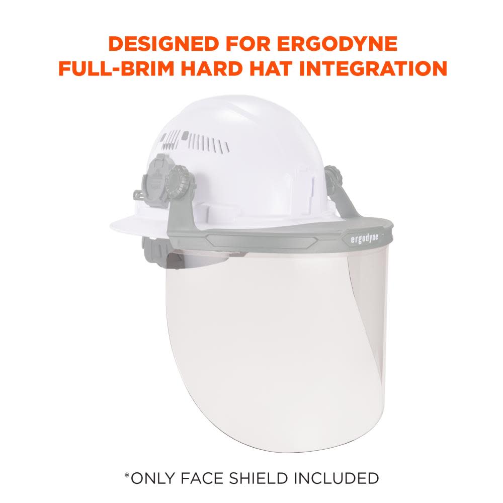Ergodyne Clear Face Shield Replacement for Full Brim - Flockneti