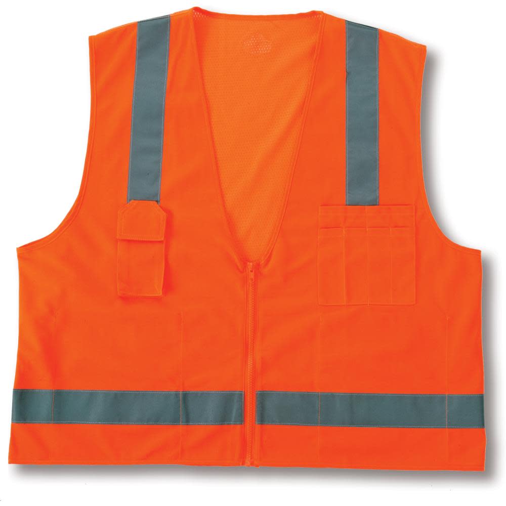 Ergodyne GloWear 8249Z Class 2 Economy Surveyors Vest GloWear 8249Z Class 2 Economy Surveyors Vest - Flockneti