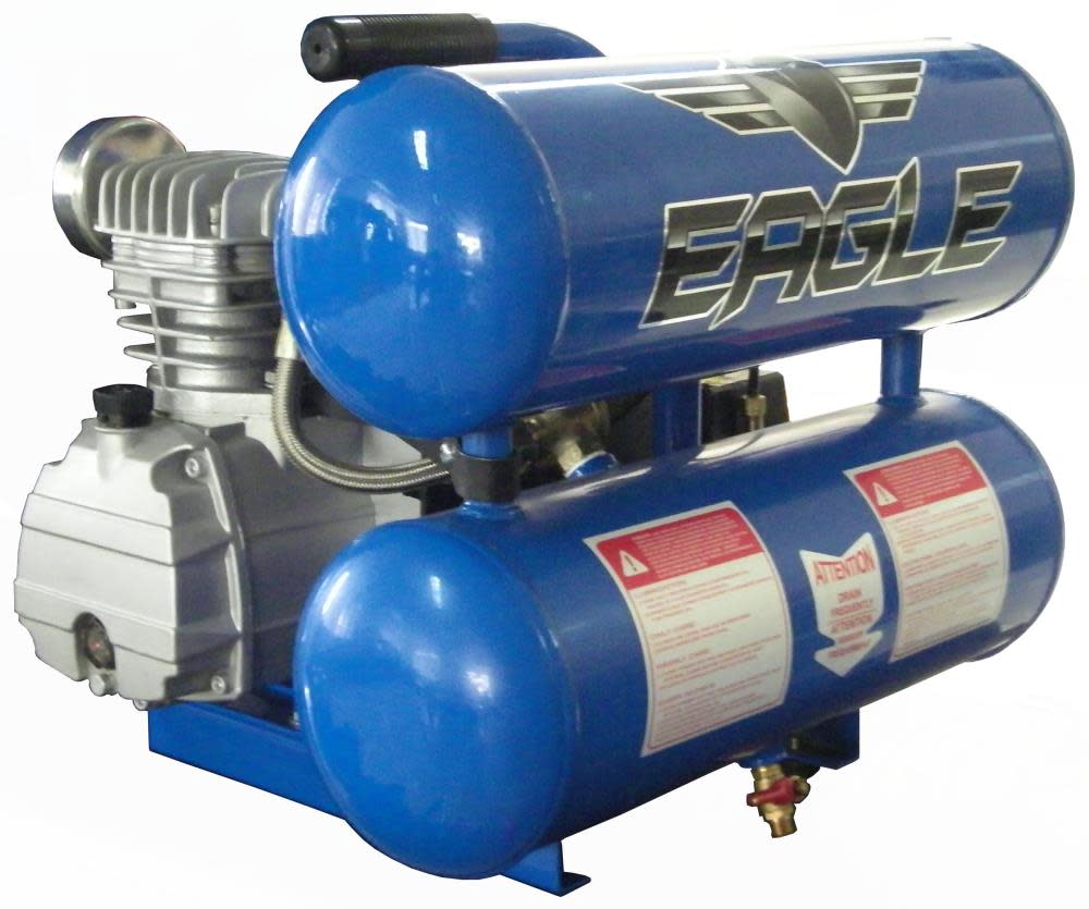 Eagle Compressor Portable Electric Twin Stack Air Compressor 4.2 Gallon - Flockneti