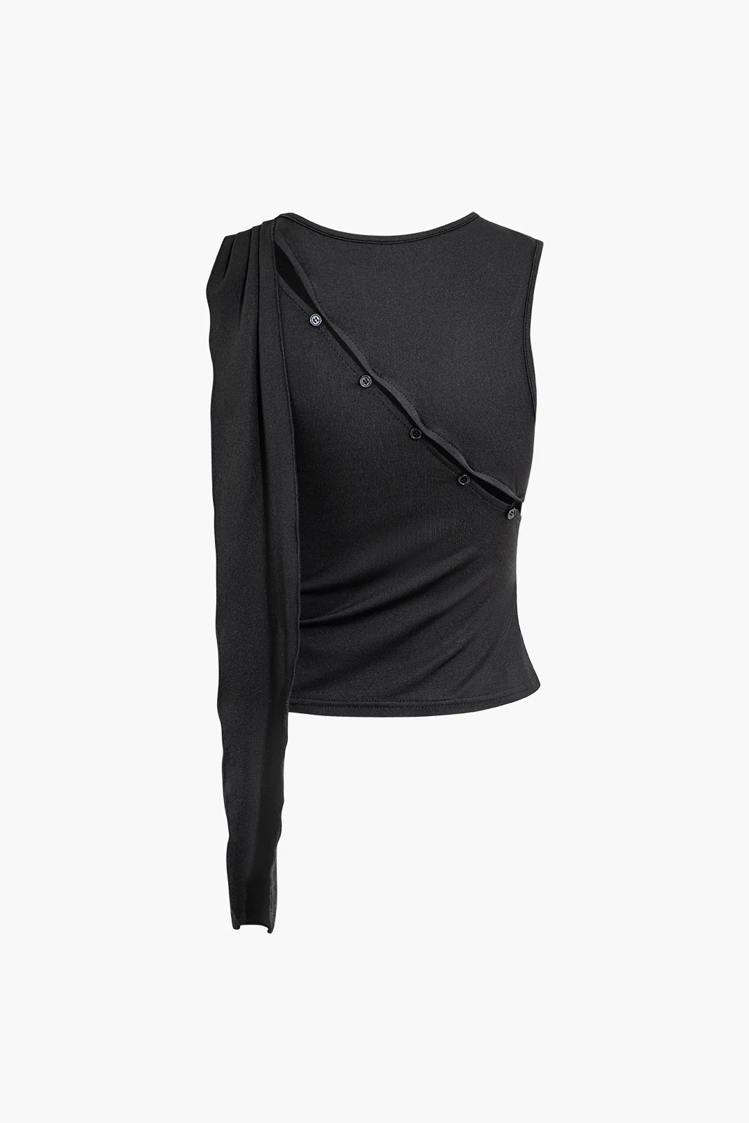Button Tie-Up Sleeveless Tank Top - Flockneti