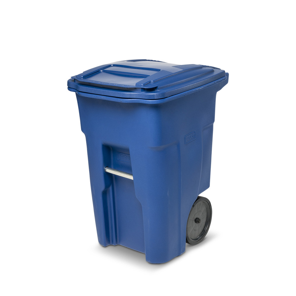Toter 48 Gallon Trash Can with Smooth Wheels and Lid - Flockneti
