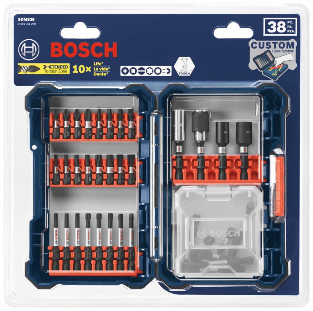 Bosch 38 pc. Impact Tough Screwdriving Custom Case System Set - Flockneti