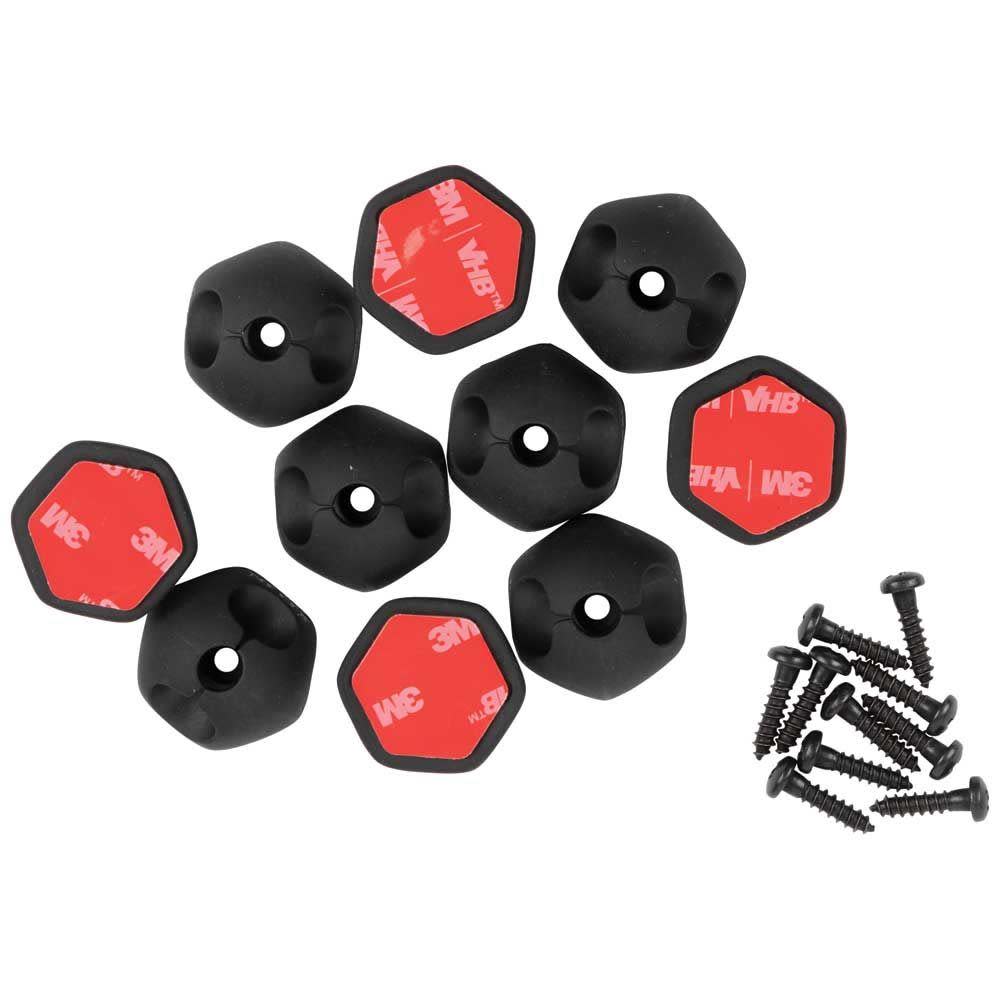 Klein Tools Self Stick 1 Slot Cable Clips 10pk - Flockneti