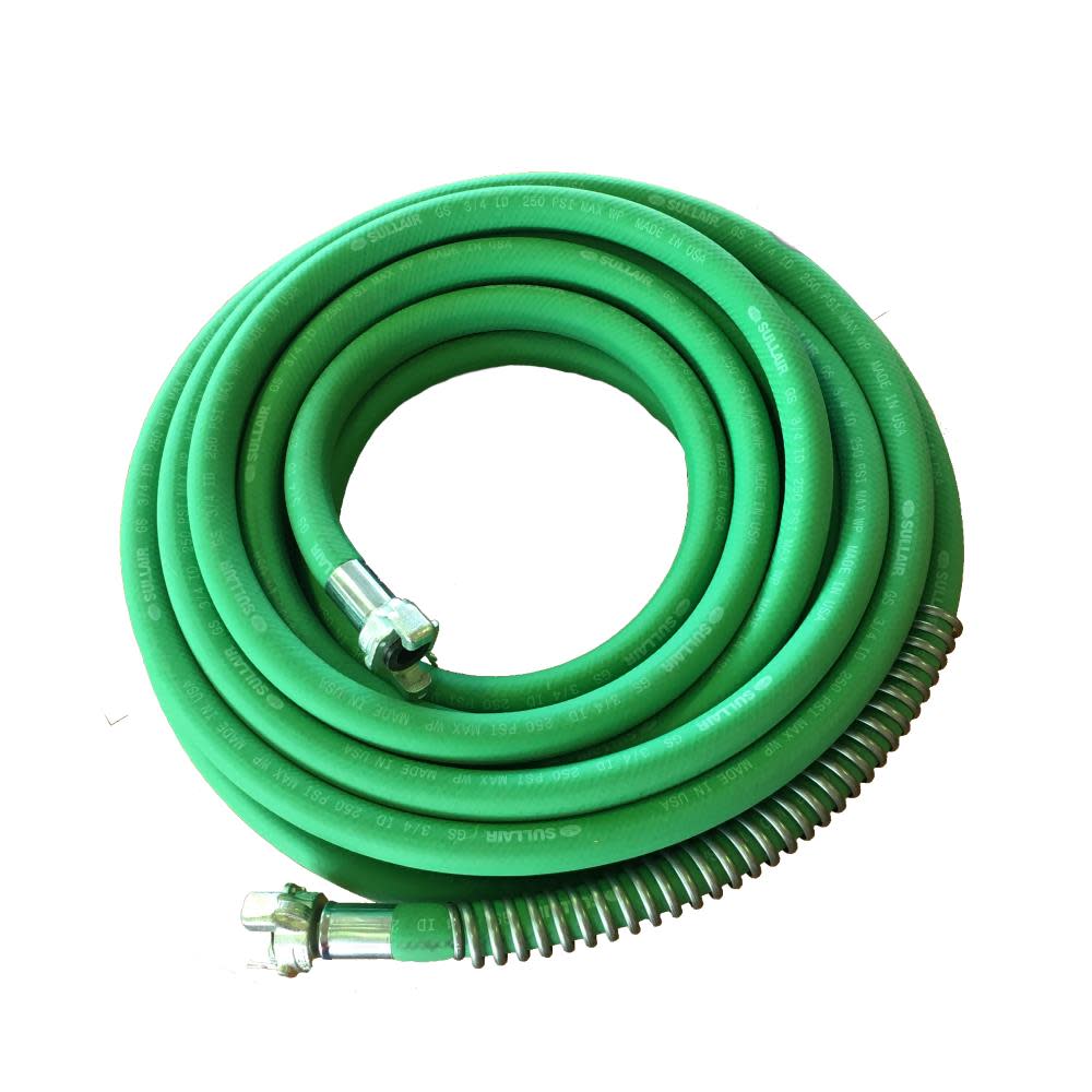 Sullair 50 Ft. 300 PSI Air Hose – 2-Lug Universal Quick Connect Per End - Flockneti