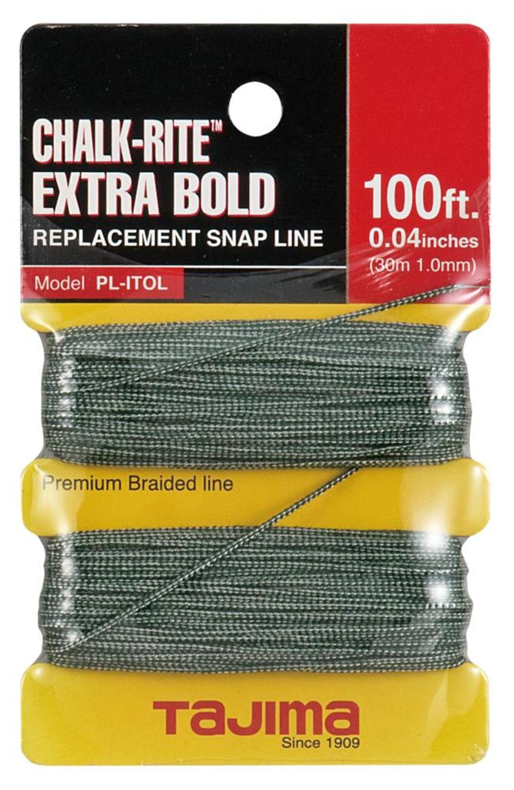 Tajima CHALK-RITE Premium Grade Extra Bold Nylon Replacement Line 1 mm Thick 100 Ft. - Flockneti