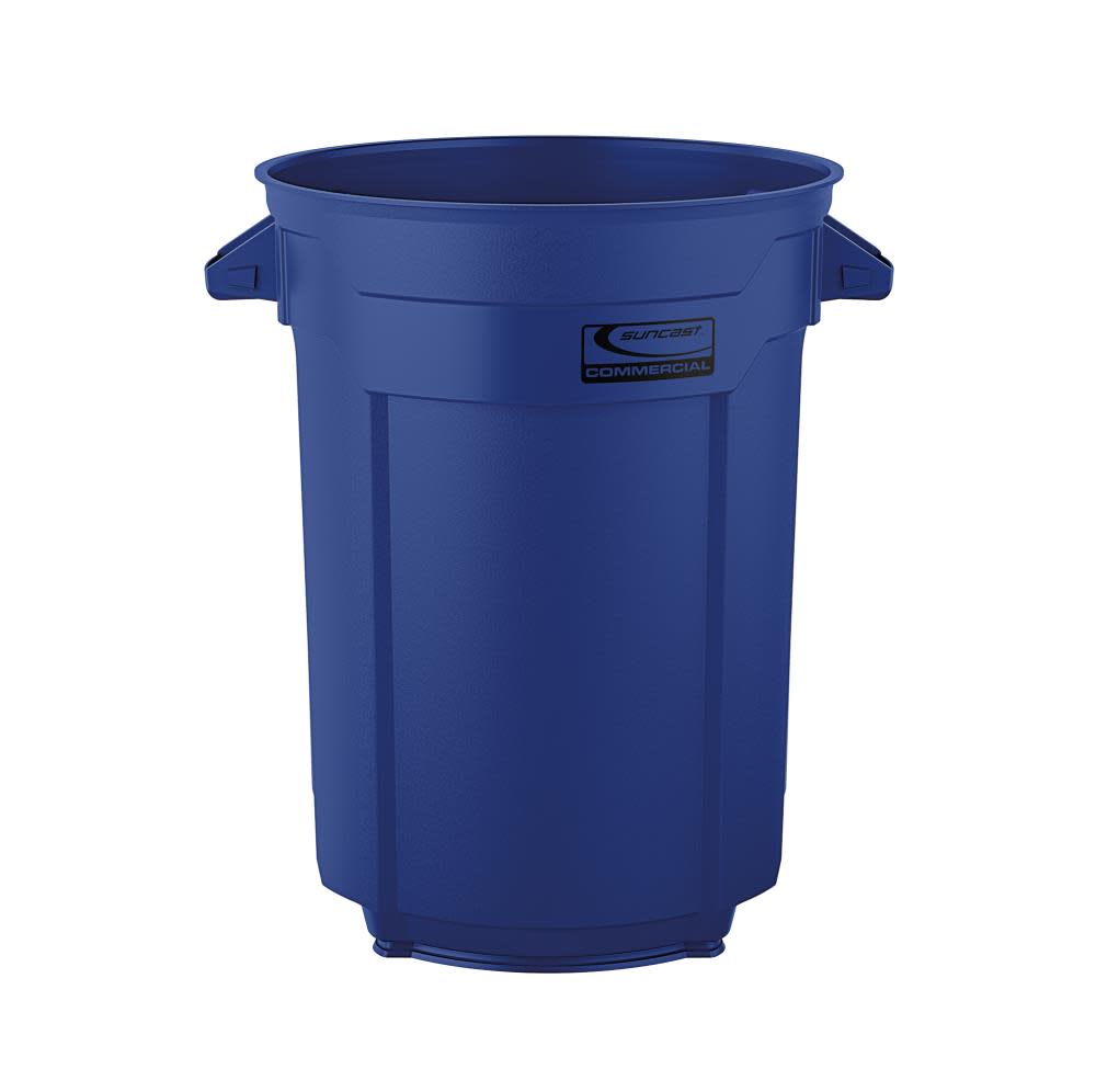Suncast Plastic Utility Trash Can – 55 Gallon Blue - Flockneti