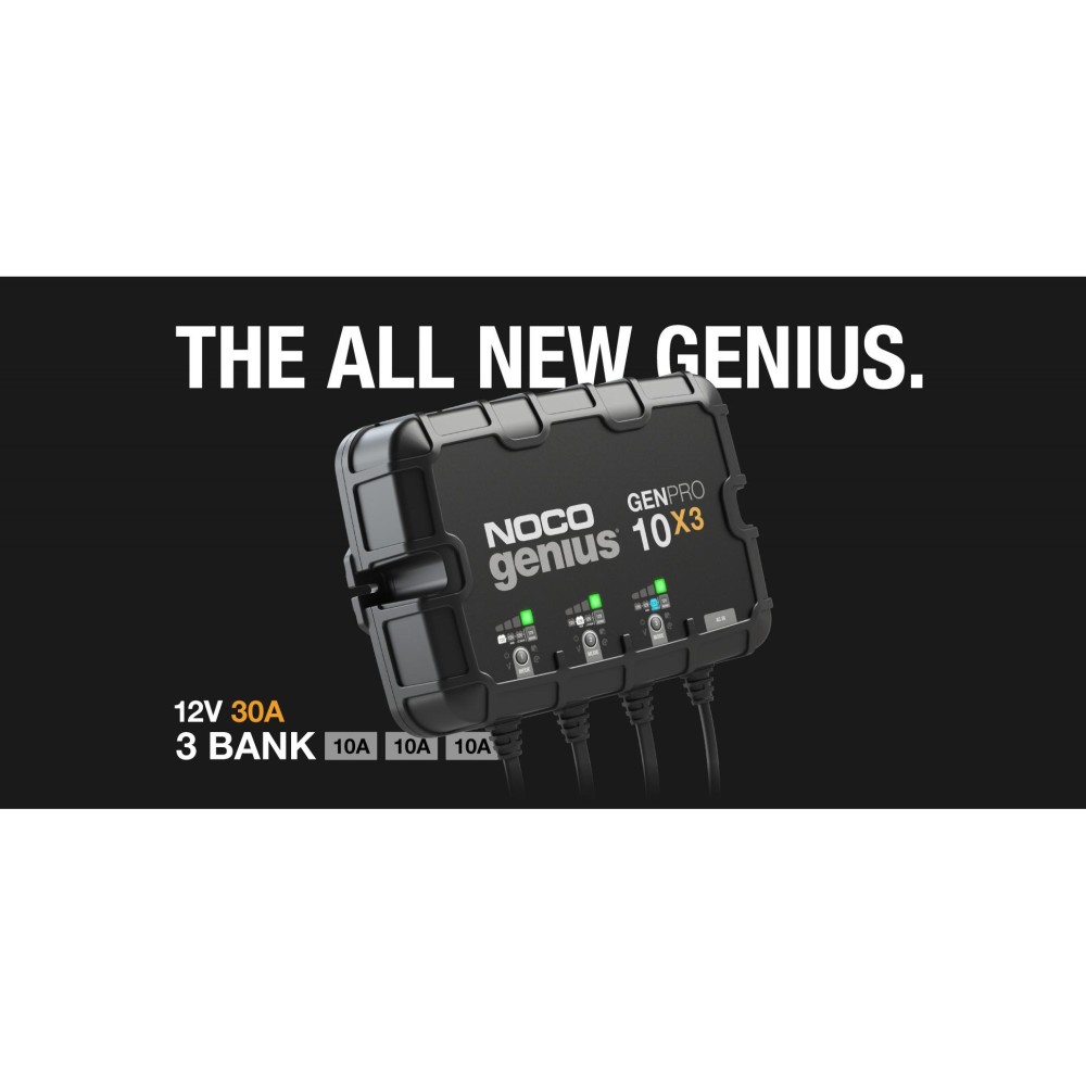 Noco 12V Battery Charger 30A Fully Automatic 3 Bank On Board - Flockneti