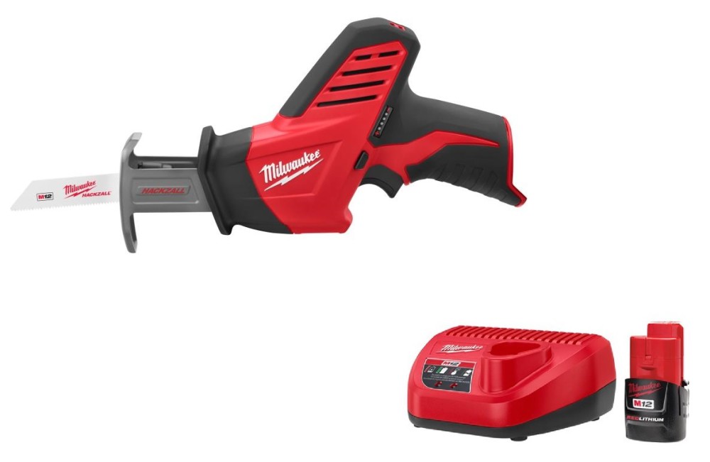 Milwaukee M12 Hackzall Reciprocating Saw with 1.5Ah Battery and Charger Kit - Flockneti