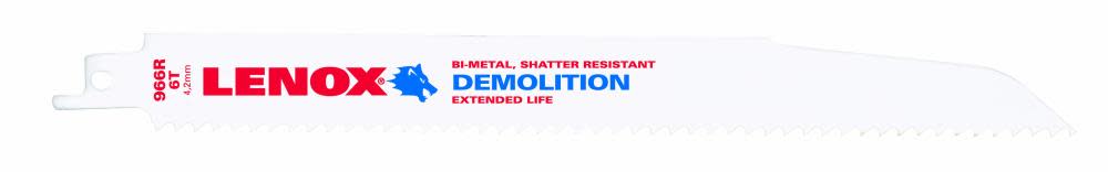 Lenox 9 In. 6 TPI Demolition Reciprocating Blade - Flockneti