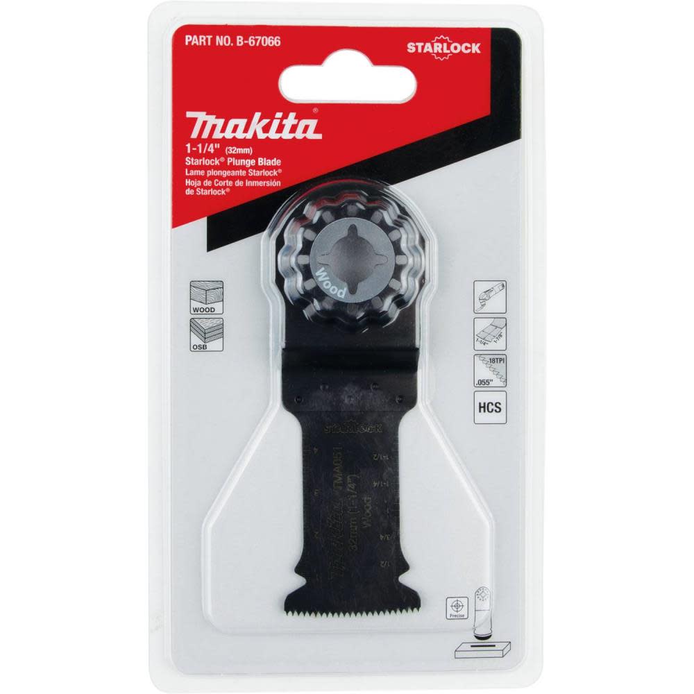 Makita 1-1/4″ Starlock Plunge Blade 18TPI - Flockneti